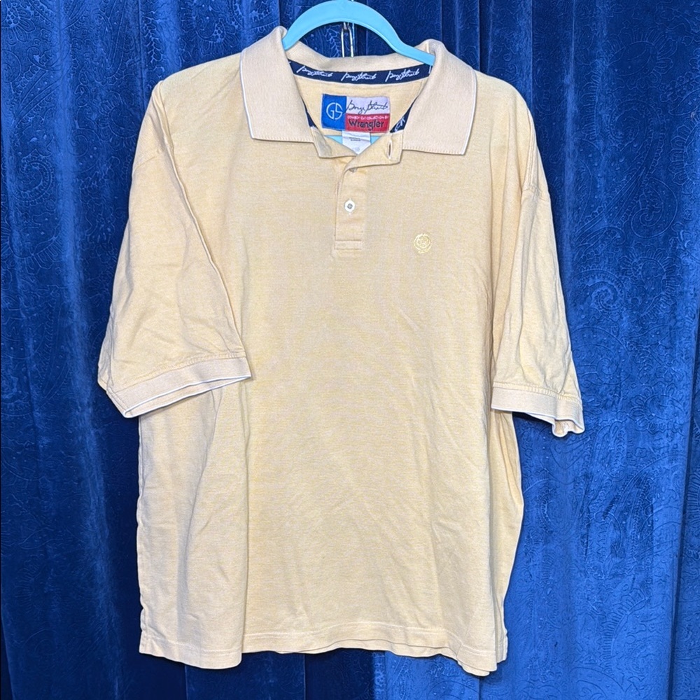 George Strait Wrangler Polo Shirt Adult XL  Yellow Cowboy Cut
Outdoor Mens